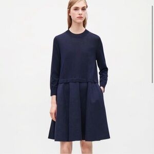 COS Navy Mini Dress Size Small